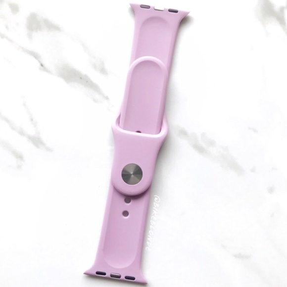 NEW Lavender Silicone Sport Band For Apple Watch - Picture 2 of 5